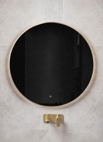 Зеркало с подсветкой и антизапотевателем Boheme 545-100-GM 100х100 подвесное