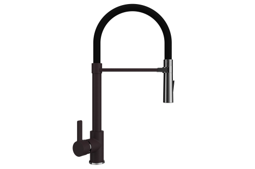 Смеситель для кухни Ulgran Quartz UQ-024-06 на мойку коричневый