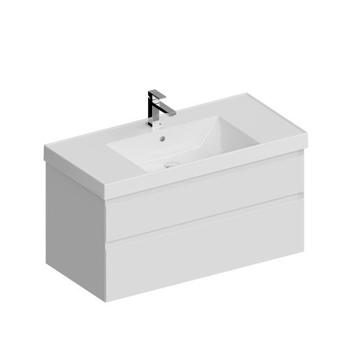 Тумба под раковину Kerama Marazzi GEOMETRICA CUB.100.2\WHT.M 100х50 подвесная цвет белый