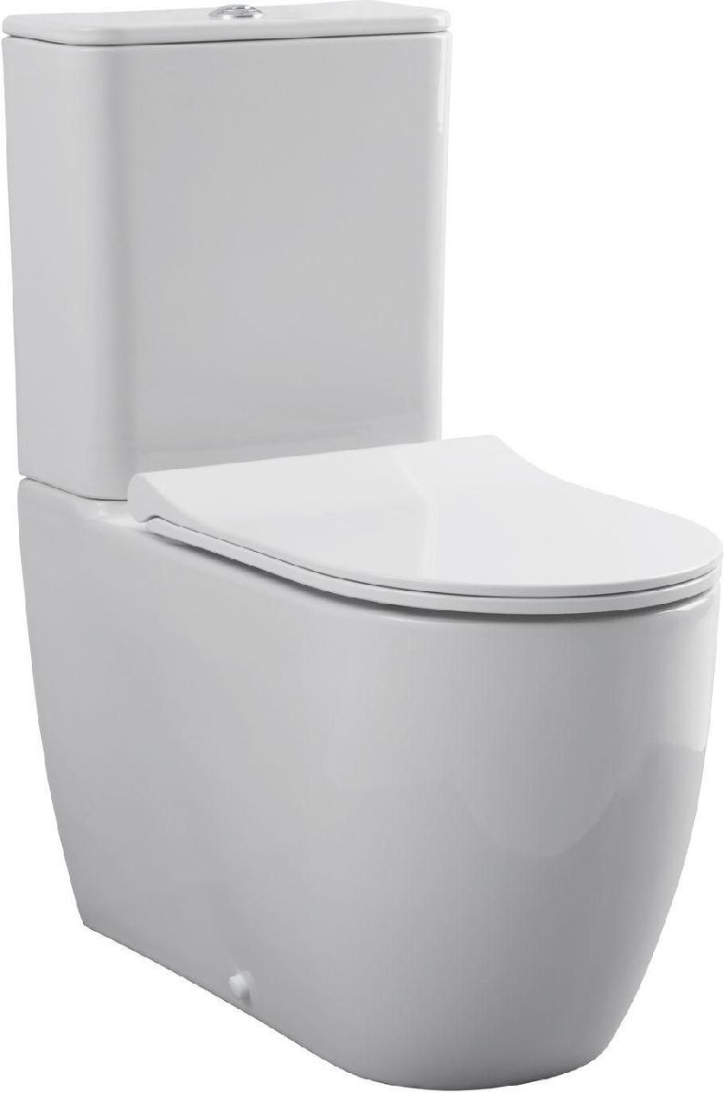 Чаша унитаза напольная Allen Brau Priority 4.31003.20 цвет белый без бачка с сиденьем микролифт безободковая каскадный смыв