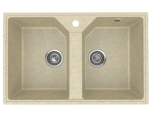 Кухонная мойка Uperwood ECON UPD-402 4010202113 75х50 цвет бежевый поверхность матовая