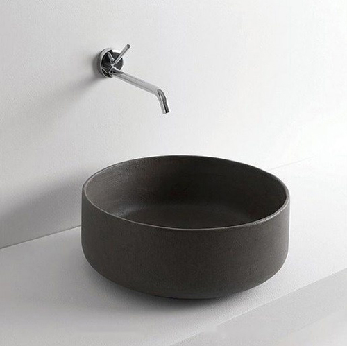 Раковина керамическая Artceram Cognac COL001 15 34 40х40 накладная цвет серый без отверстий под смеситель