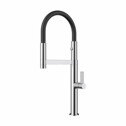 Смеситель для кухни Omoikiri Osaka 4994333 на мойку черный/хром