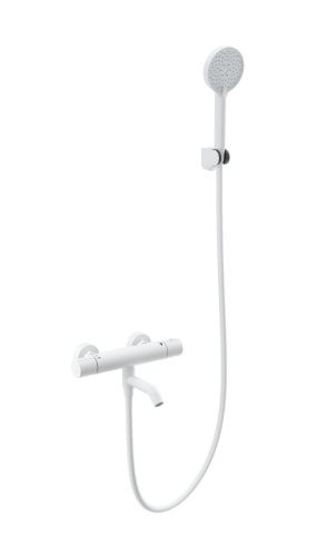 Смеситель для ванны Wonzon & Woghand WW-B3029-A1-MW настенный белый с термостатом