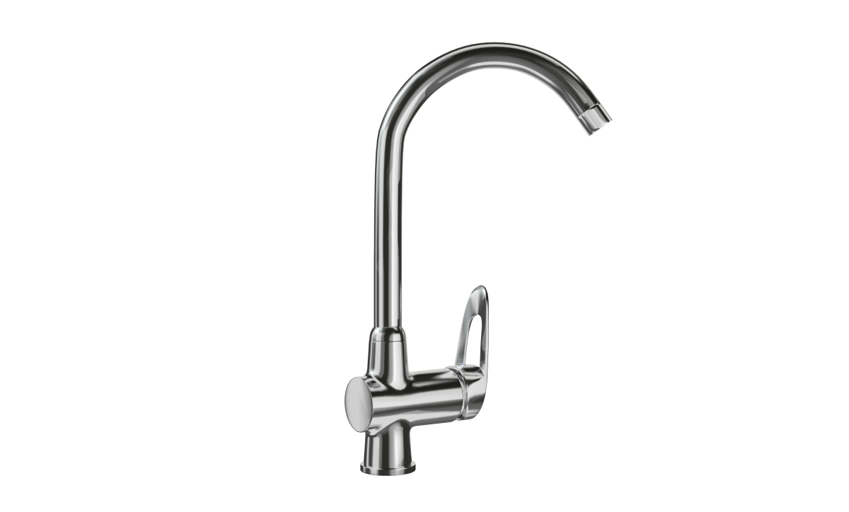 Смеситель для кухни Ulgran Classic U-006 Хром на мойку хром