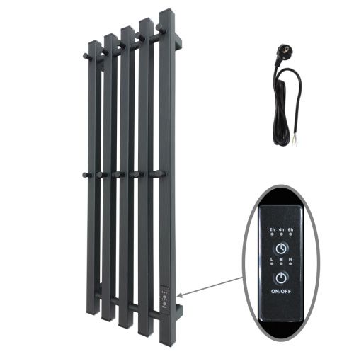 Полотенцесушитель электрический Маргроид Inaro профильный Inaro-8024-1081-9005R 25х80 черный