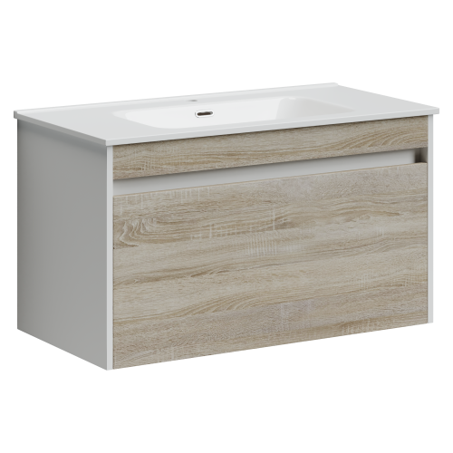 Тумба под раковину Sancos Smart SM90E 90х50 подвесная цвет коричневый