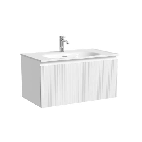 Тумба под раковину Sancos CODE CD80W 80х50 подвесная цвет белый