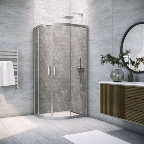 Душевой уголок Vegas-Glass ZS-F TUR+NOVO ZS-F NOVO h2000 120*110 07 07 120х110 стекло тонированное профиль хром без поддона