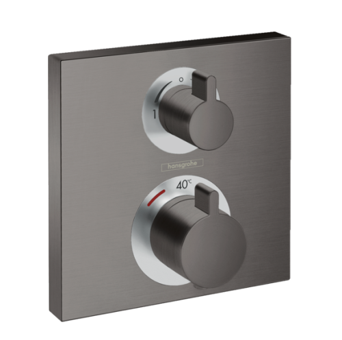 Смеситель Hansgrohe 15714340 встраиваемый в стену черный с термостатом