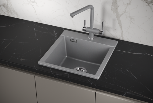 Кухонная мойка Granula 4701, АЛЮМИНИУМ 45х50 цвет серый поверхность матовая
