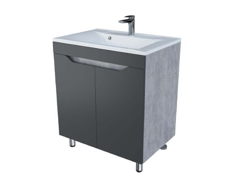 Тумба под раковину Stella Polar Абигель SP-00001080 80х40 напольная цвет серый