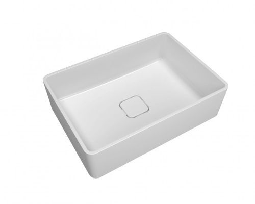 Раковина из искусственного камня Florentina Одри 5035 10.320.00500.201 50х40 накладная цвет белый без отверстий под смеситель