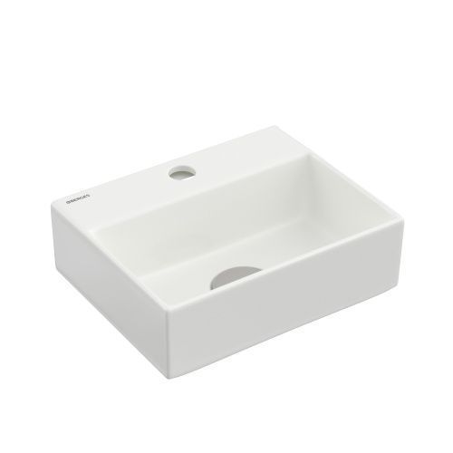 Раковина из сантехнического фарфора Berges Small 182012 30х20 подвесная цвет белый 1 отверстие под смеситель