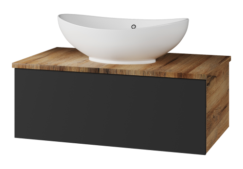 Тумба под раковину Misty Ива П-Ива-01080-481Я 80х50 подвесная цвет серый/коричневый