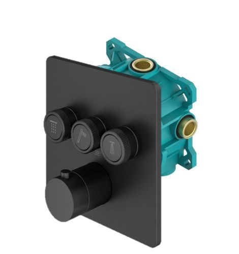 Смеситель для душа Plumberia Selection Psbox KITPSB2903NO встраиваемый в стену черный