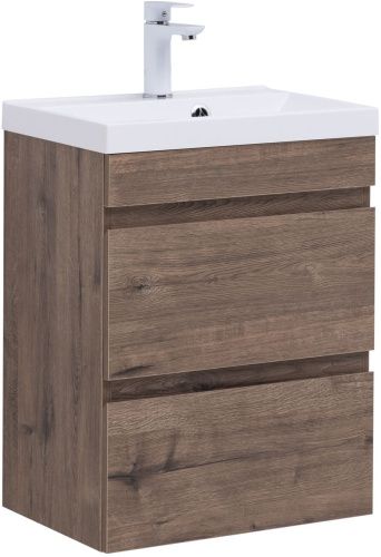 Тумба под раковину Aquanet Нота NEW 00334190 50х30 подвесная цвет коричневый