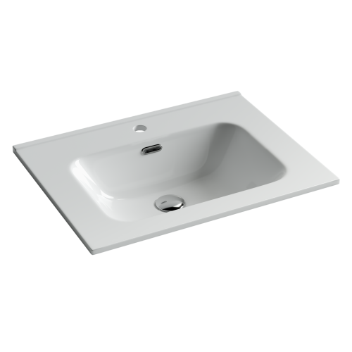 Раковина из сантехнического фарфора Ceramica Nova ELEMENT CN7001 60х50 накладная цвет белый 1 отверстие под смеситель