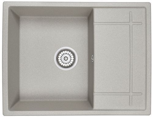 Кухонная мойка Granula 6501, БАЗАЛЬТ 65х50 цвет серый поверхность матовая