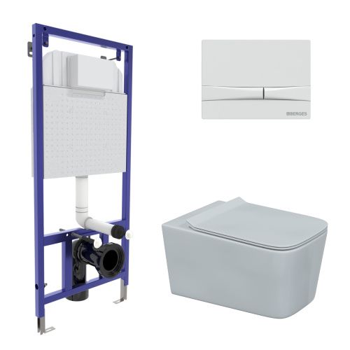 Комплект унитаз с инталляцией и клавишей смыва Berges NOVUM 043283
