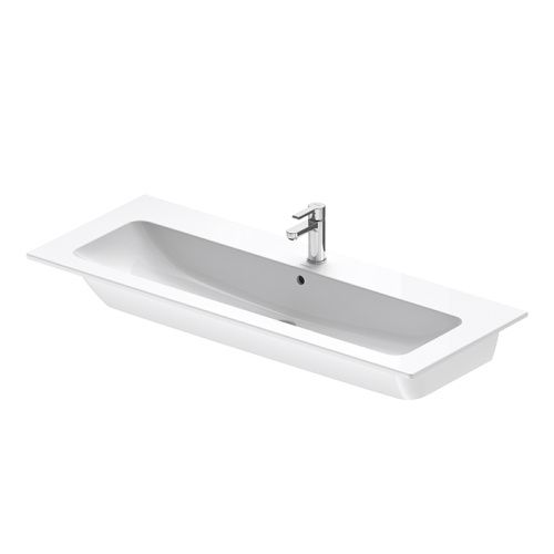 Раковина керамическая Duravit Me by Starck 2361120000 120 см подвесная цвет белый 1 отверстие под смеситель