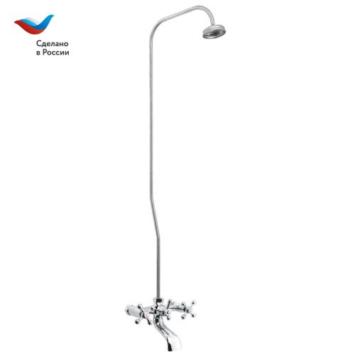 Смеситель для ванны Славен Коттедж СЛ-ДВ-А60 настенный хром