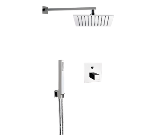 Душевая система Remer Q-Elegance QT09S02UFS20 встраиваемая в стену цвет хром с термостатом