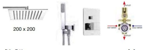 Душевая система Bossini TETIS M00763.030 встраиваемая в стену цвет хром