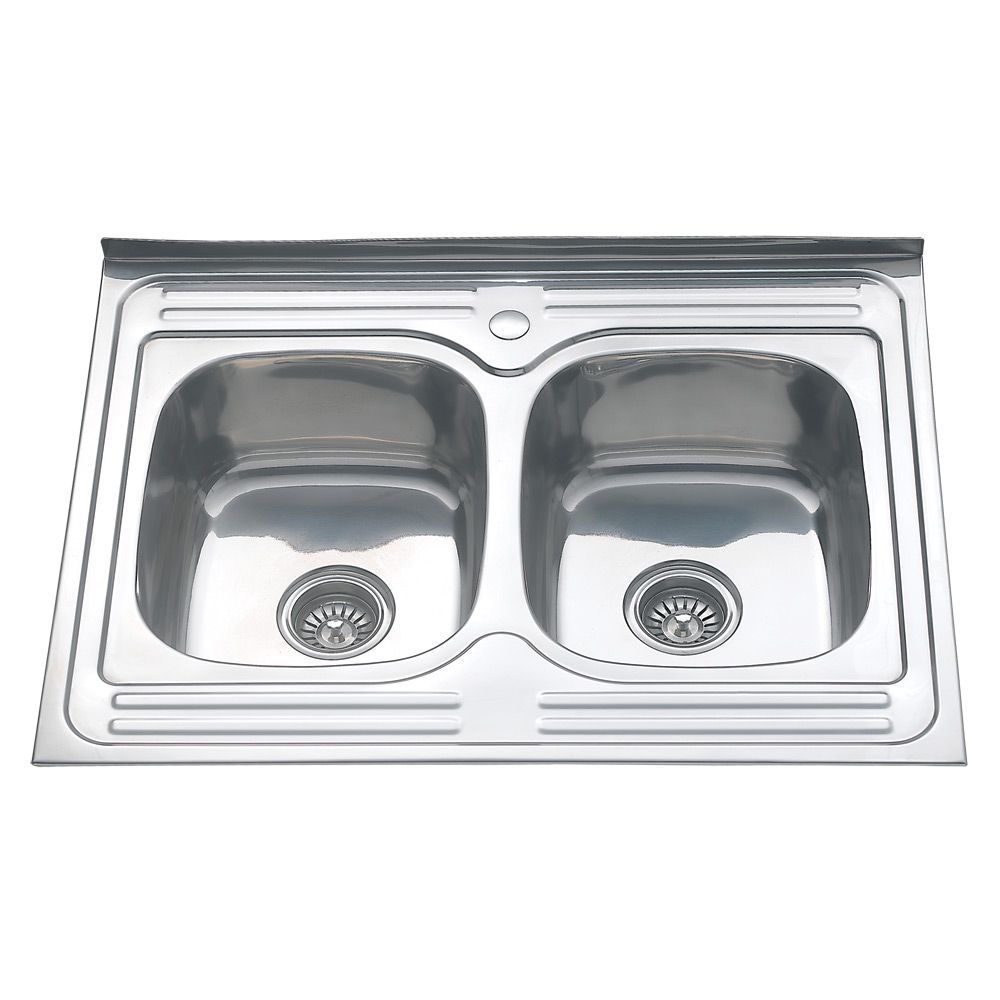 Кухонная мойка Melana 256*7 (*7) 80х60 цвет хром поверхность глянцевая