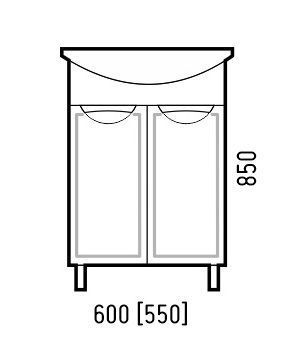 Тумба под раковину Corozo Монро SD-00000663 60х30 напольная цвет белый - фото 2