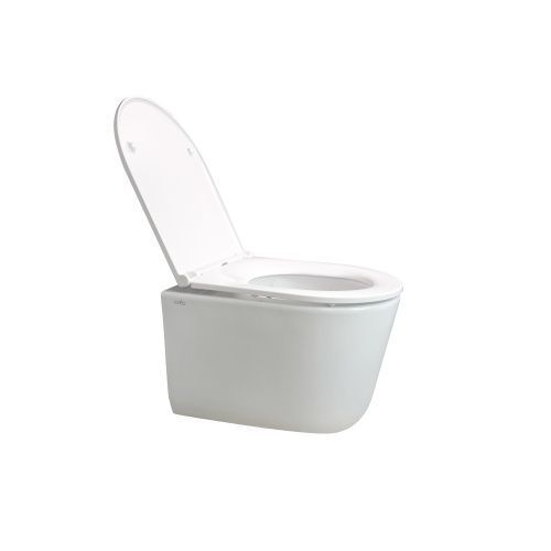 Унитаз подвесной Creo Сeramique LYON COMBO LY1100R белый с сиденьем с микролифт смыв торнадо