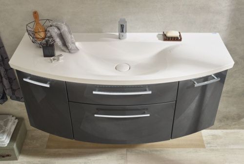 Раковина из искусственного камня Puris Classic line SWM824021 140х50 накладная цвет белый 1 отверстие под смеситель