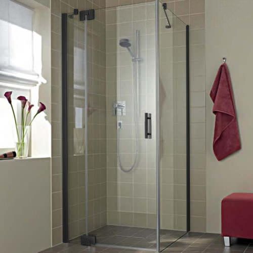 Боковая стенка Kermi Filia XP FX TWD 09020.AK черный soft 120х200 стекло прозрачное профиль черный