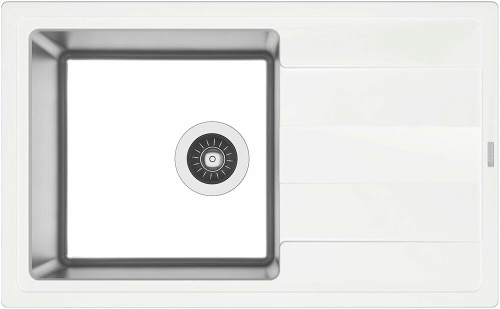 Кухонная мойка Florentina Комби 780 21.395.D0780.201 80х50 цвет белый поверхность полированная