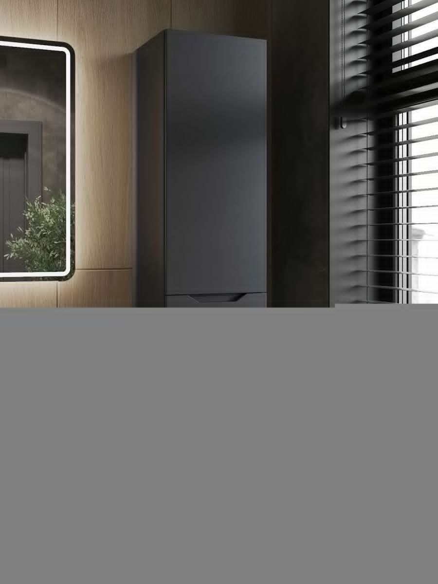 Шкаф-пенал Orange Line Li-35Pug 40х170 подвесной цвет черный - фото 5