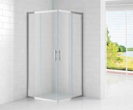 Душевой уголок Cezares ECO ECO-O-A-2-90-P-Cr 90х90 стекло рифленое профиль хром без поддона
