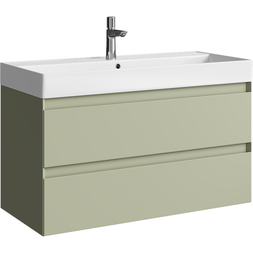 Тумба под раковину Aqwella Y GE01102SH 100х50 подвесная цвет зеленый