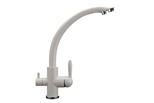 Смеситель для кухни Ulgran Quartz UQ-026-01 на мойку бежевый