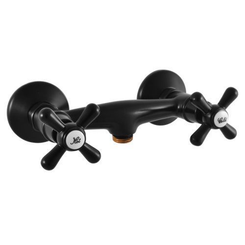 Смеситель для душа RavSlezak MORAVA RETRO MK180.5CMAT настенный черный