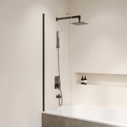 Душевая шторка на ванну RGW Screens 351105650-14 50х150 стекло прозрачное профиль черный ориентация универсальная