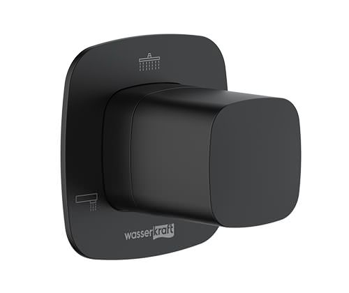 Переключатель на 3 выхода Wasserkraft Nuthe 9100 A265 встраиваемый в стену черный