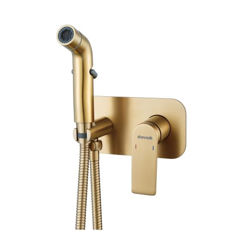 Гигиенический душ со смесителем Shevanik S4105G золото