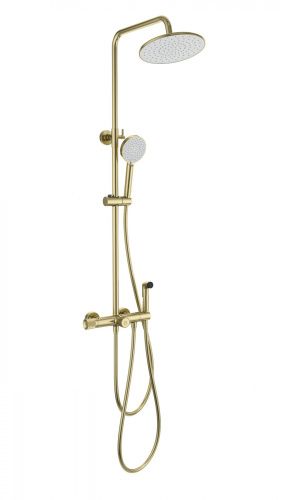 Душевая стойка Wonzon & Woghand WW-B3097-A-BG настенная цвет золото с термостатом