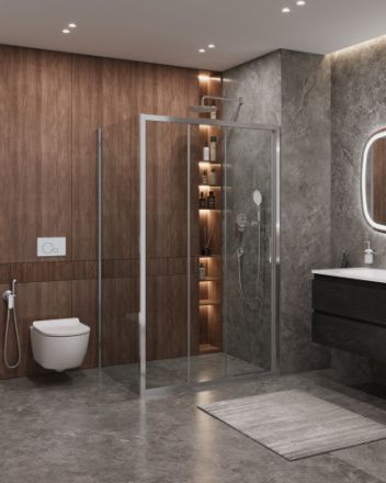 Душевой уголок Cezares MOLVENO MOLVENO-AHF-31-120/80-C-CR-IV 120х80 стекло прозрачное профиль хром без поддона