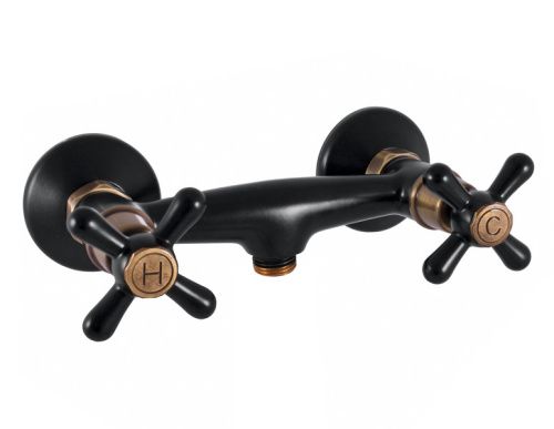 Смеситель для душа RavSlezak MORAVA RETRO MK180.5CMATSM настенный черный