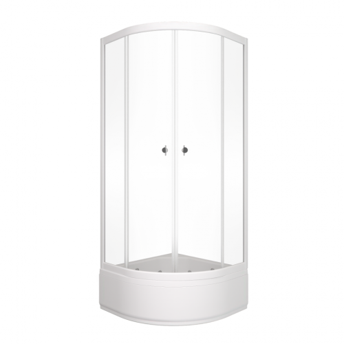 Душевой уголок Тритон Ультра Щ0000072616 80х80 стекло прозрачное профиль белый с поддоном