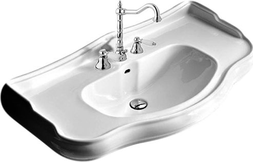 Раковина из сантехнического фаянса Migliore BELLA 20600 100х50 подвесная цвет белый 1 отверстие под смеситель