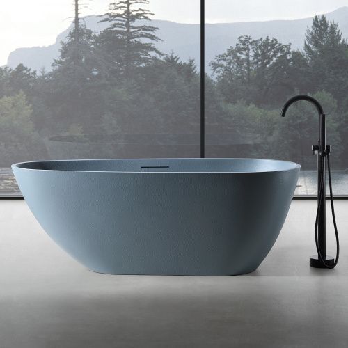 Ванна из искусственного камня Abber Dortmund AM9911G 170х75 отдельностоящая овальная с каркасом