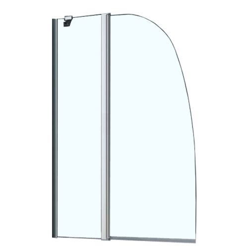 Душевая шторка на ванну Azario Boston AZ-142 100х140 стекло прозрачное профиль хром ориентация универсальная