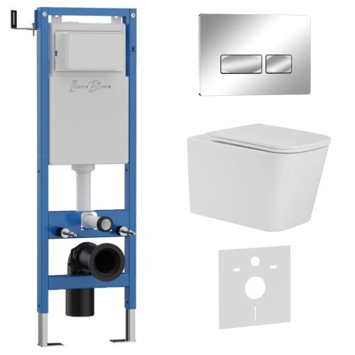 Комплект унитаз с инталляцией и клавишей смыва Iberica Blanca TOLEDO ALTO IB.001M.TLA.231.213